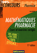 Mathématiques pharmacie - Elie AZOULAY - EDISCIENCE - 100 % concours pharmacie