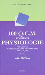 100 QCM corrigés Physiologie - J-P RICHALET