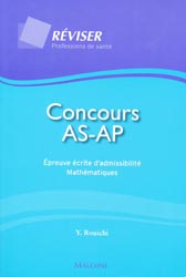 Concours AS-AP Épreuve écrite d'admissibilité Mathématiques - Y.ROUICHI