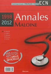 Annales Maloine Internat ECN (1998-2012). 3 volumes - N.HOERTEL, E.COGNAT, R.BASMACI, M. ARNAOUT, D.CORTIER - MALOINE - Premier tour ECN