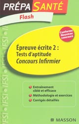 Épreuve écrite 2: Tests d'aptitude Concours Infirmier - MF.BARANES, D.GUÉRIN
