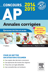 Annales corrigées Concours AP 2014-2015 - Jacqueline GASSIER, M-H.BRU,  N. MULLER, F.MAGÈRE