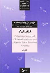 Evalad - Pack avec un manuel, un livret de passation et cotation, 10 livrets d'enregistrement et 10 planches - C. PECH-GEORGEL, F. GEORGE