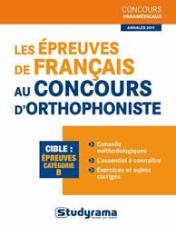 Les épreuves de français au concours d'orthophoniste - COLLECTIF