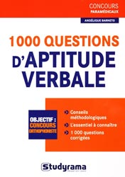 1000 questions d'aptitude verbale - Angélique BARNETO