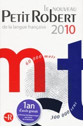 Le nouveau petit Robert de langue française 2010 - Collectif
