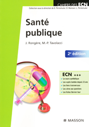 Sant publique - J.RONGRE, M-P.TAVOLACCI - MASSON - Cahiers des ECN